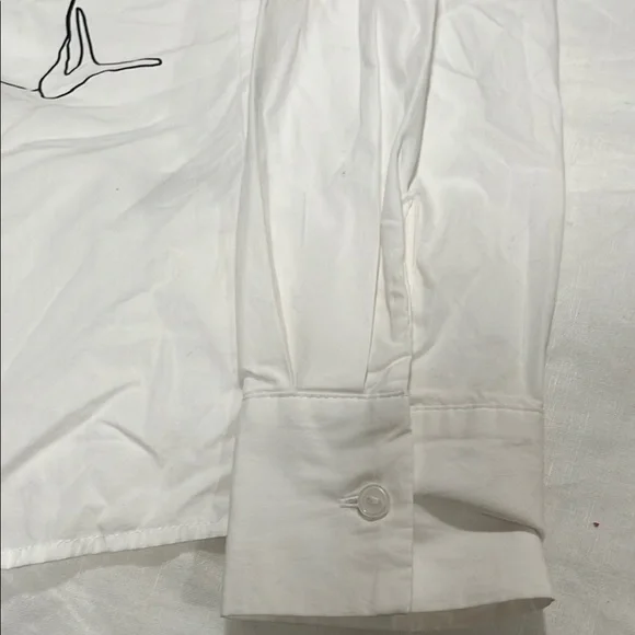 H&M White Graphic Button-Up Shirt - Picture 5 of 7